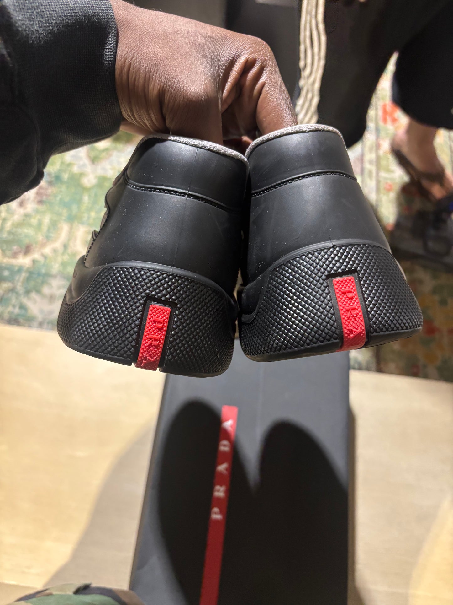 Prada Cup Black Rubber Used Sz 13