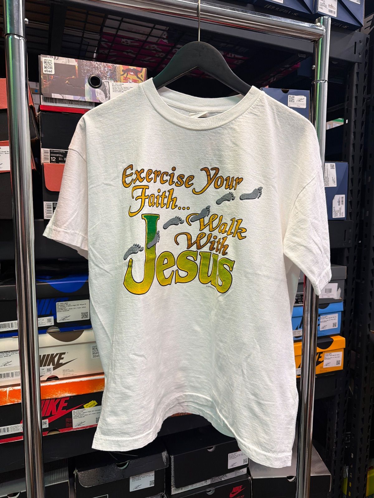 Vintage Exercise Your Faith Tee White - Vintage