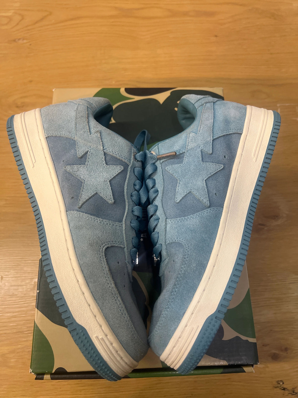 Bape Bapesta Low M2 Blue Suede - Pre-Owned