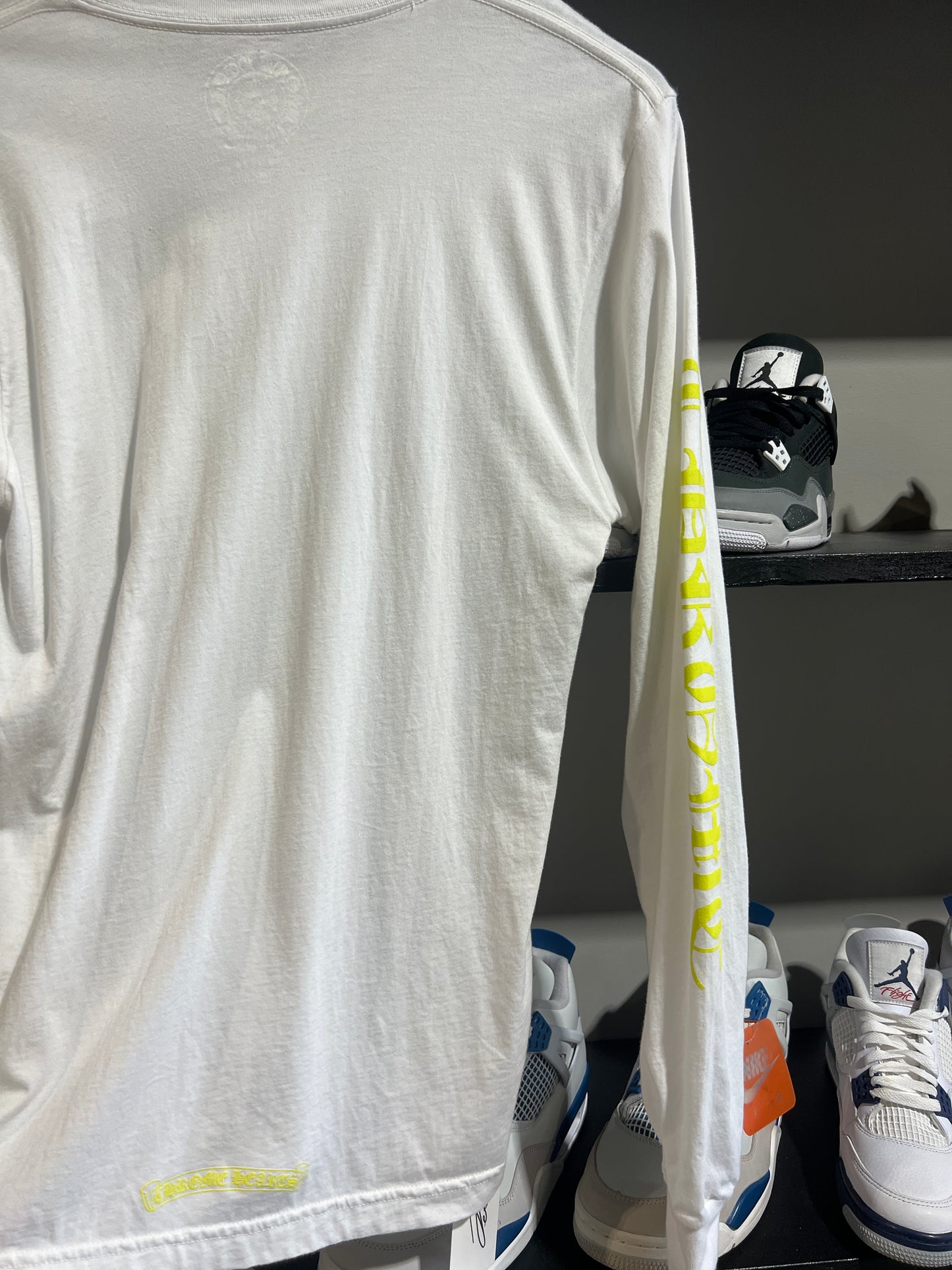 Chrome Hearts White/Yellow L/S Tee