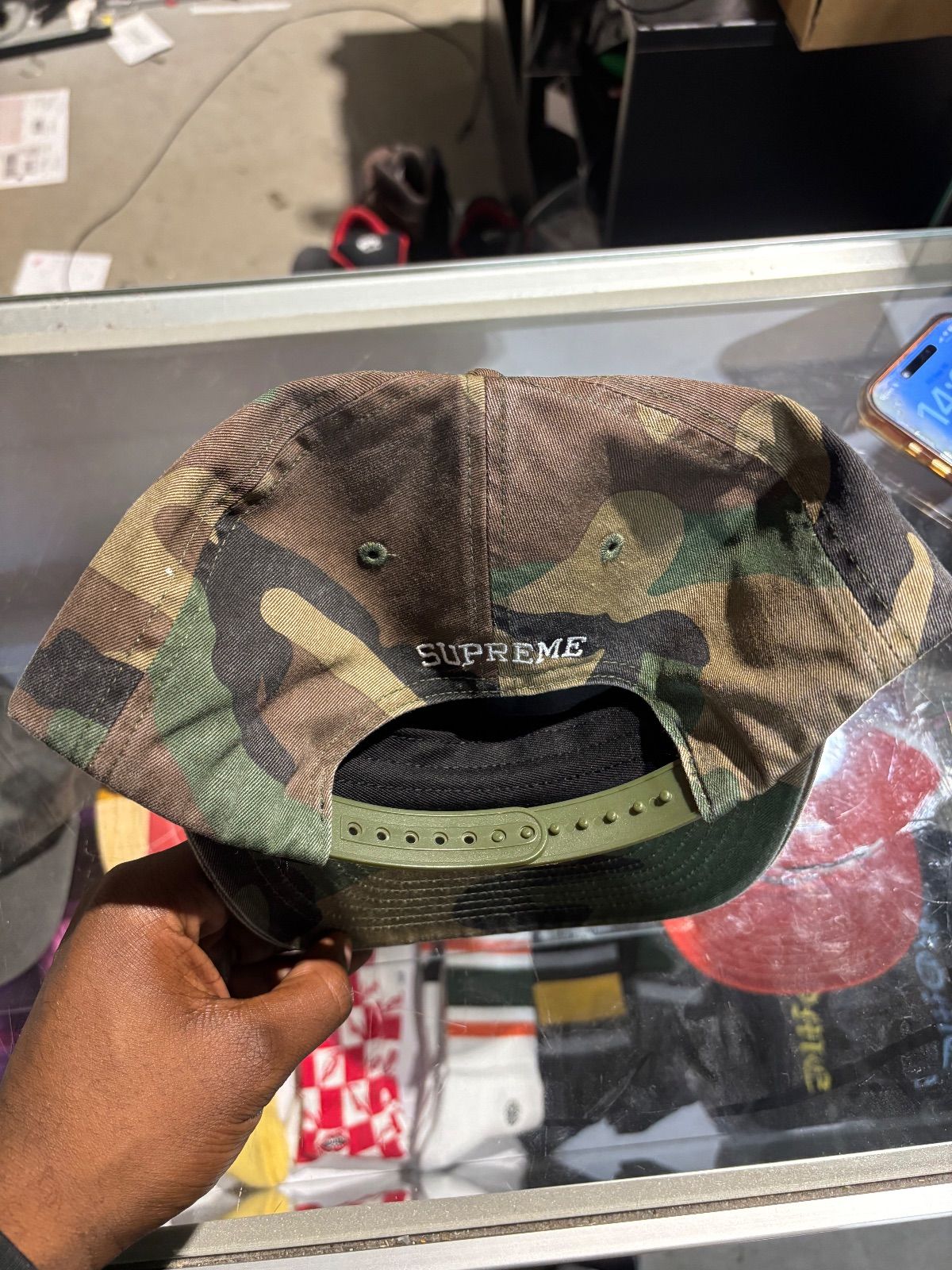 Supreme Painted 5 Panel Hat Camo