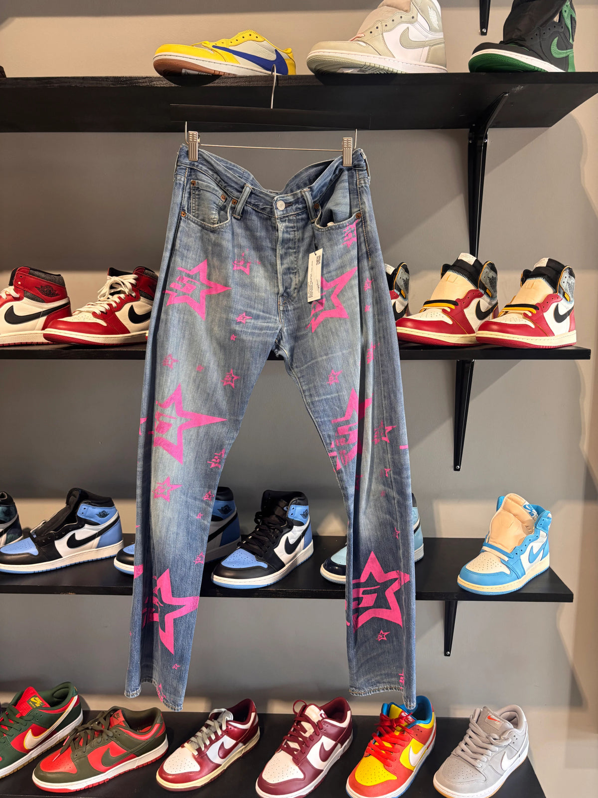 Sp5der Pink Aop Jeans