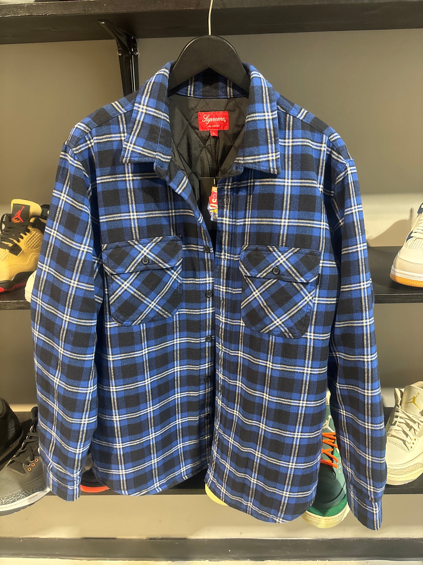 Supreme Blue Flannel Jacket