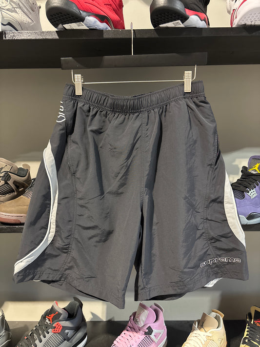 Supreme Black Paneled Nylon Shorts