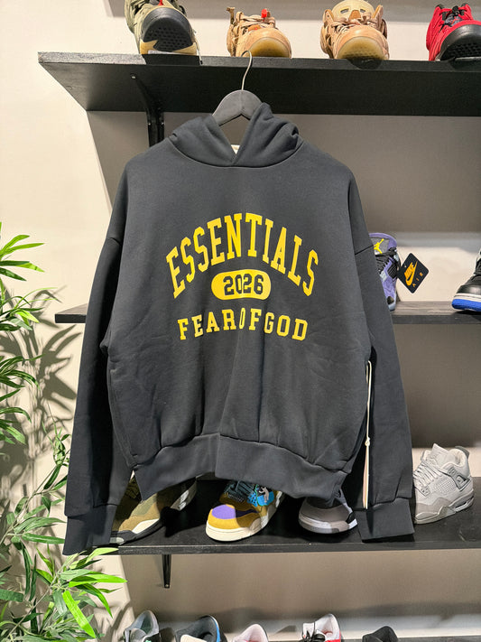 ESSENTIALS FEAR OF GOD HOODIE BLACK 2026