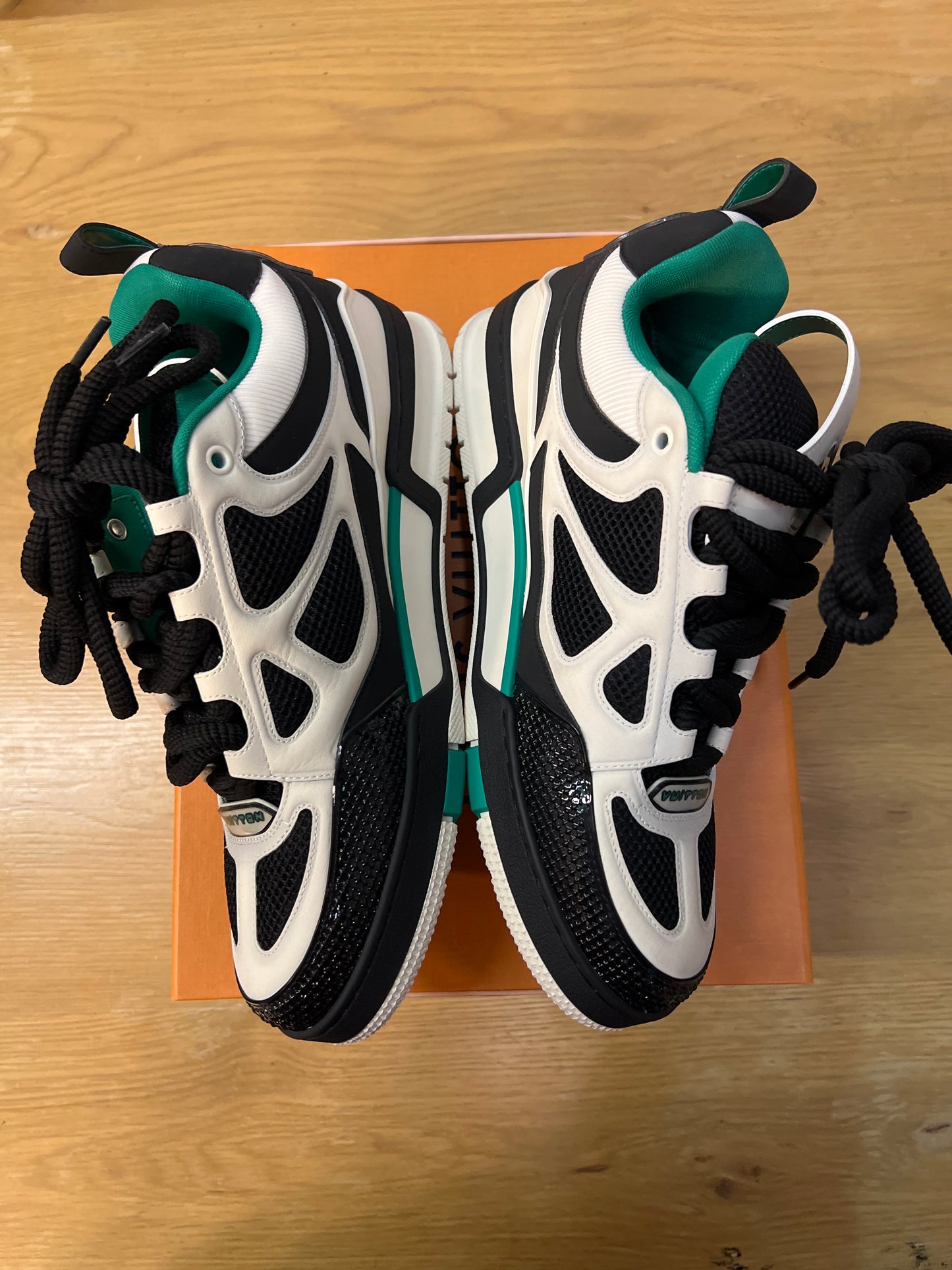 Louis Vuitton skate black green white used