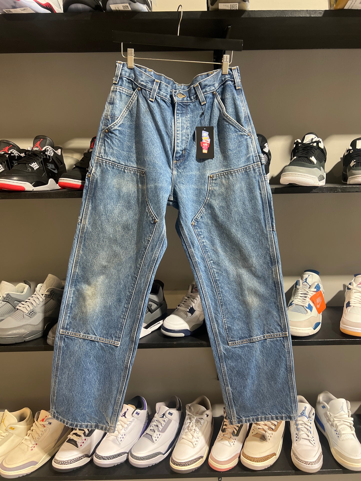 Dark indigo carhartt double knee denim 1