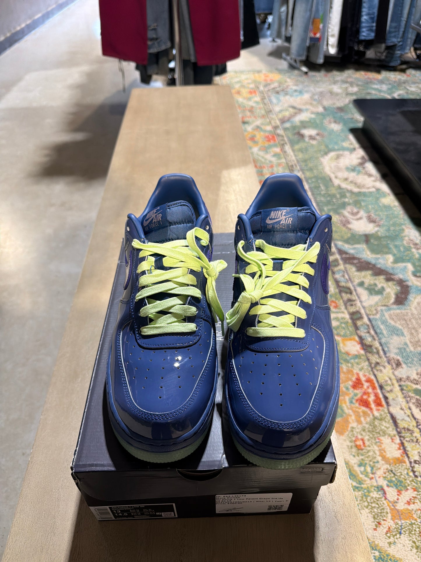 Air Force 1 Low Patent Grape Ice Used Sz 13