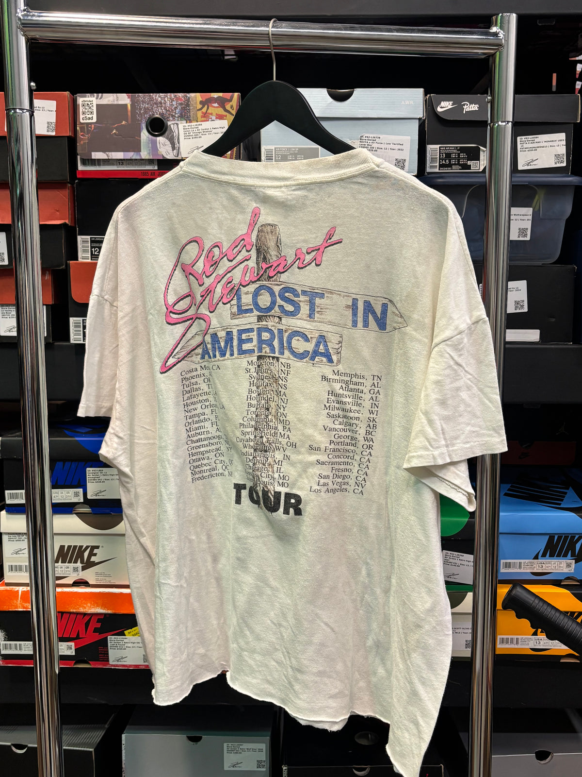Vintage Rod Stewart Tour Tee Sz XL