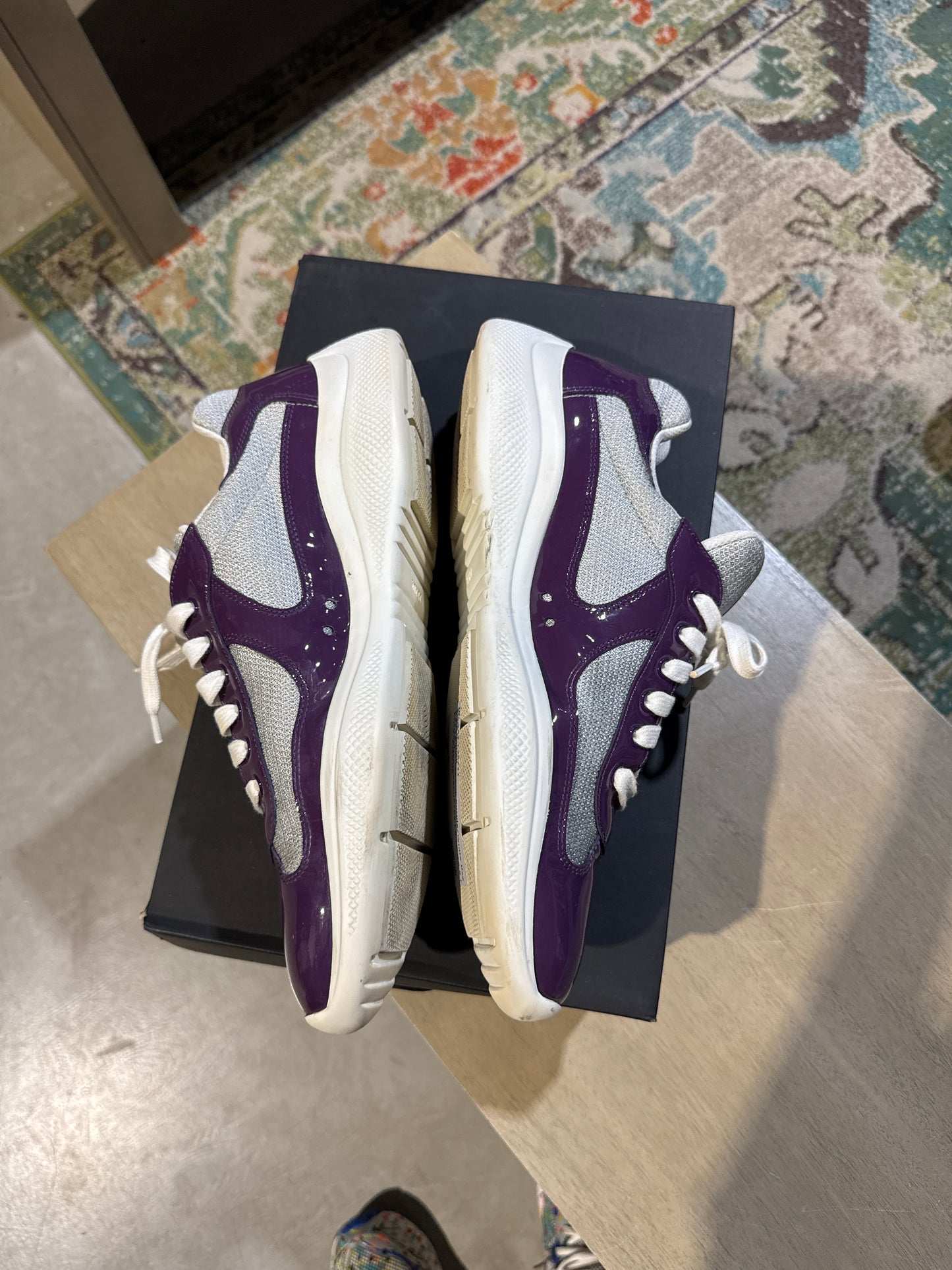 Prada Americas Cup Purple/White Used Sz 10.5