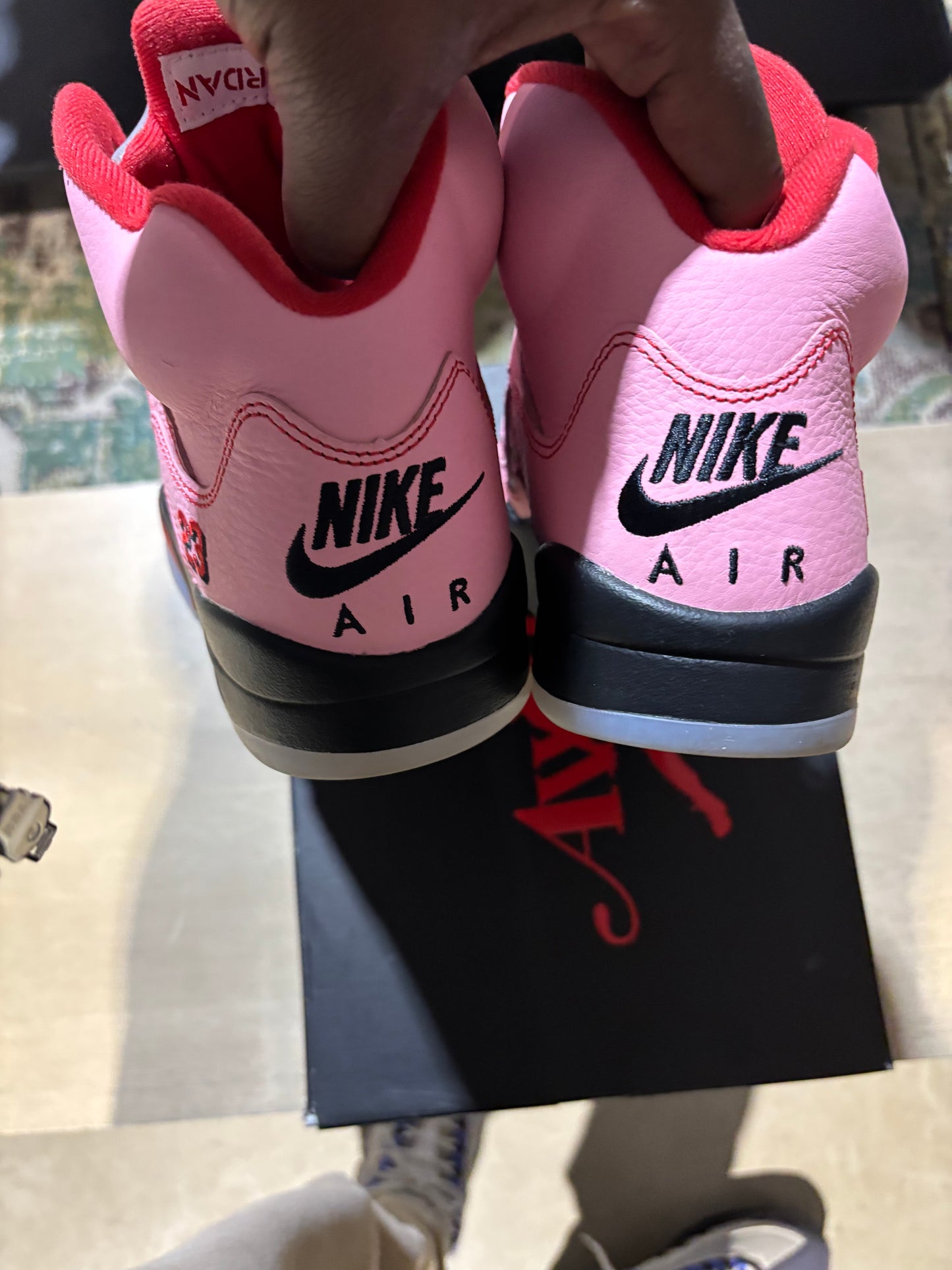 Jordan 5 Awake NY Arctic Pink Used Sz 9