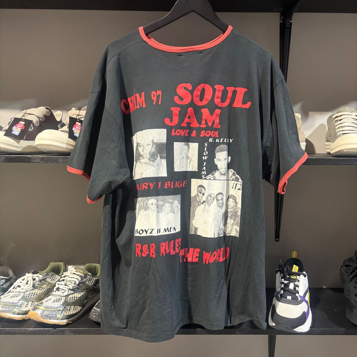 HMDD Black/Red Radio Station Ringer Tee