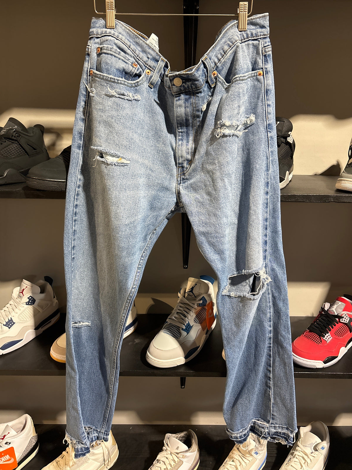 Distressed Levis 513 Sz 36 - Pre-Owned