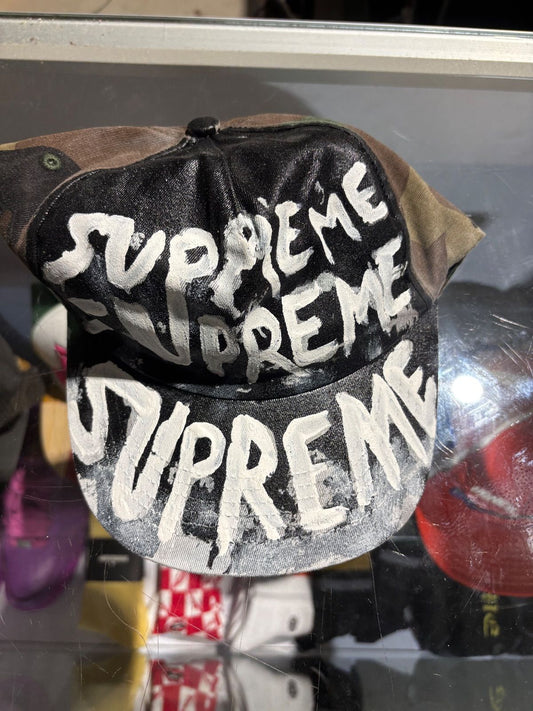 Supreme Painted 5 Panel Hat Camo
