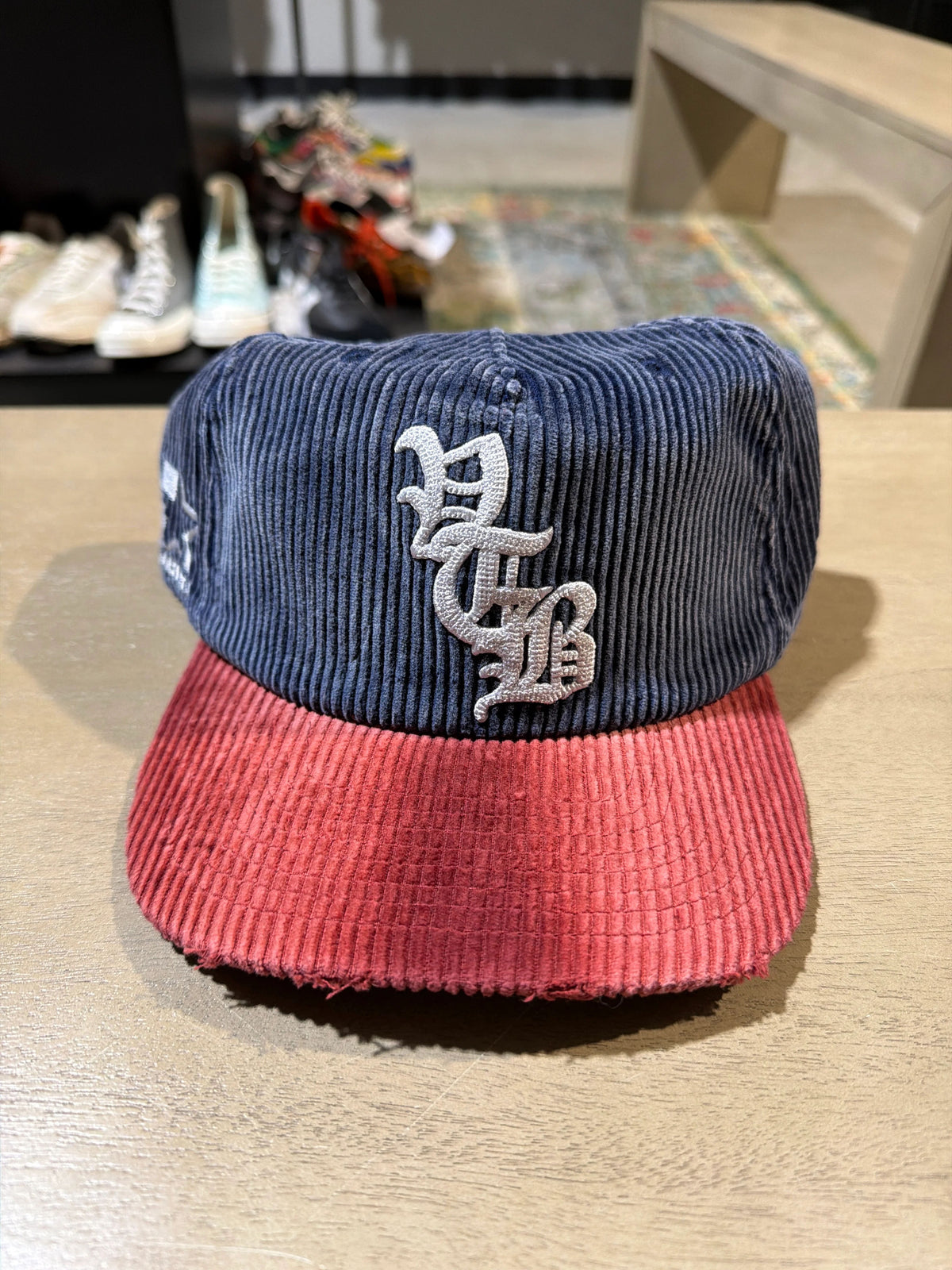 Vertabrae Red And Blue Cord Snapback