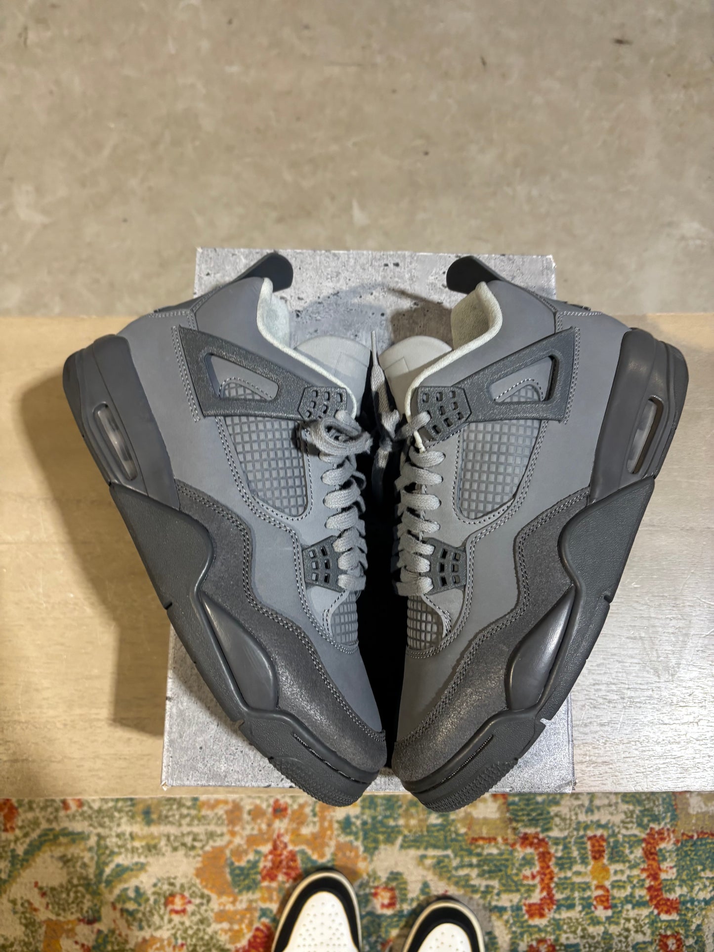 Jordan 4 wet cement used sz 9