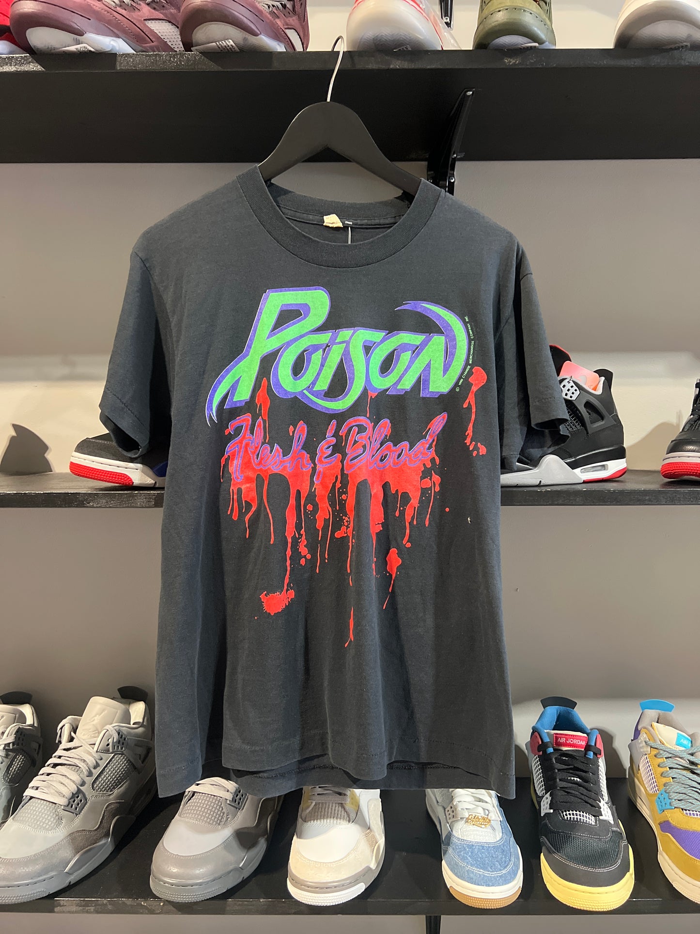 Vintage poison flesh and blood tee 90’