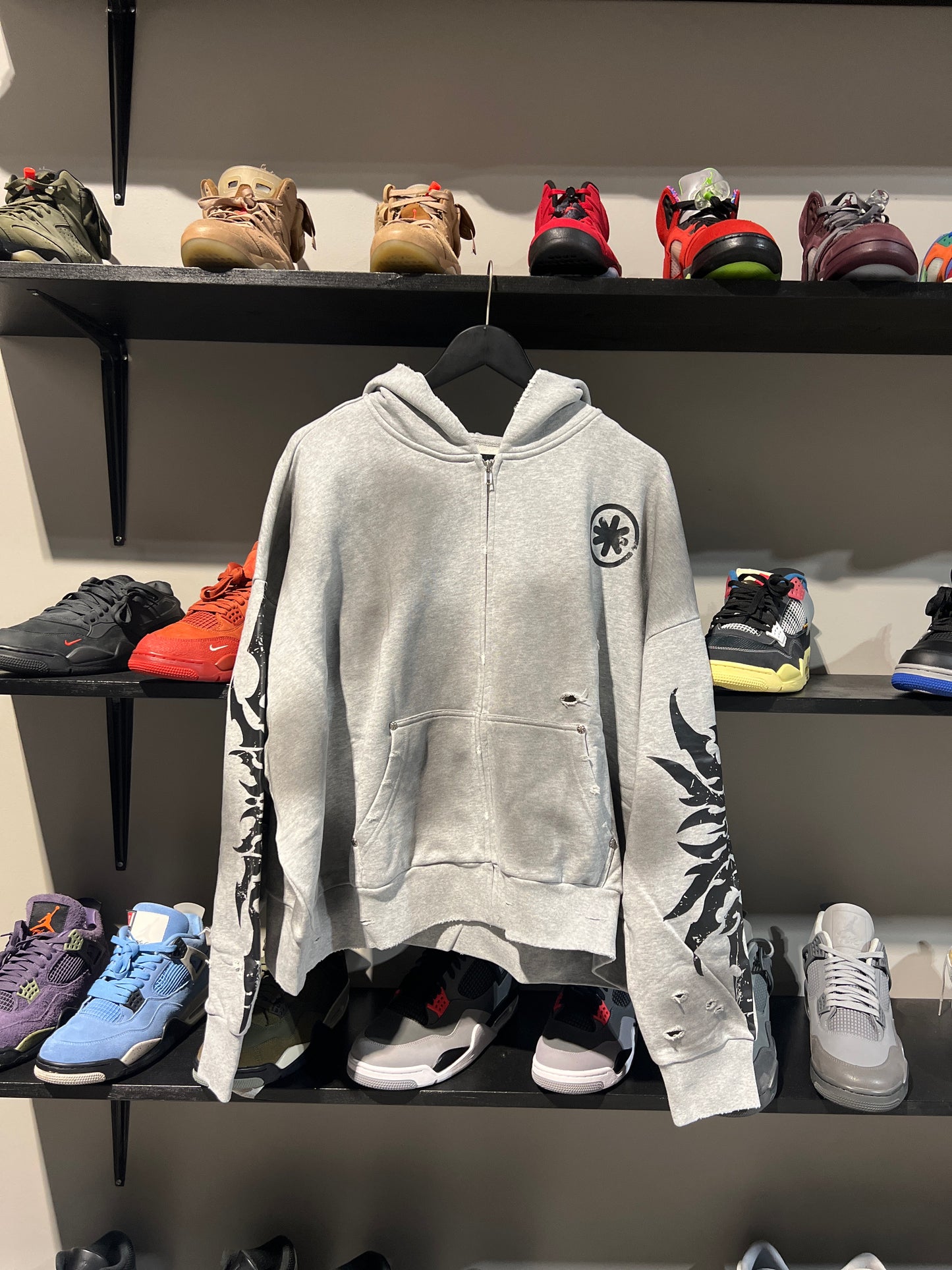 LOST SHDWS DIRTY ZIPUP GREY