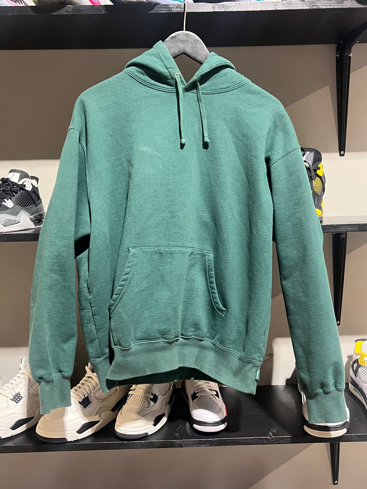 Supreme Satin Applique Green Hoodie