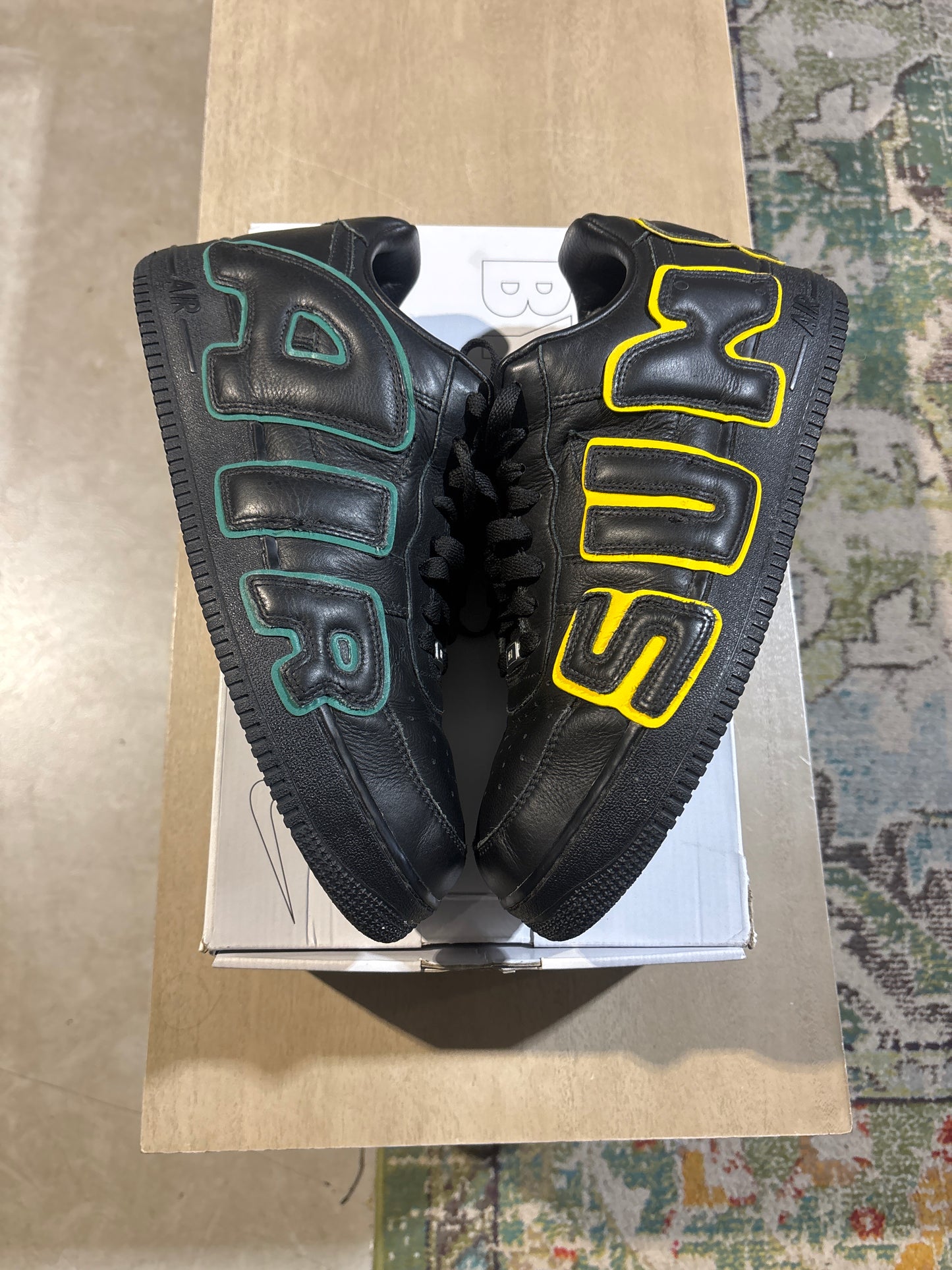 CPFM AF1 Black/Green/Yellow Used Sz 12