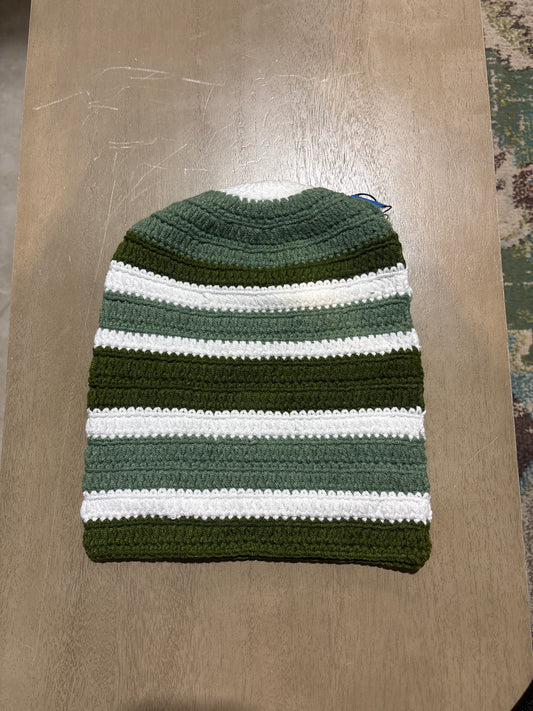 Arkyve Green/White Beanie