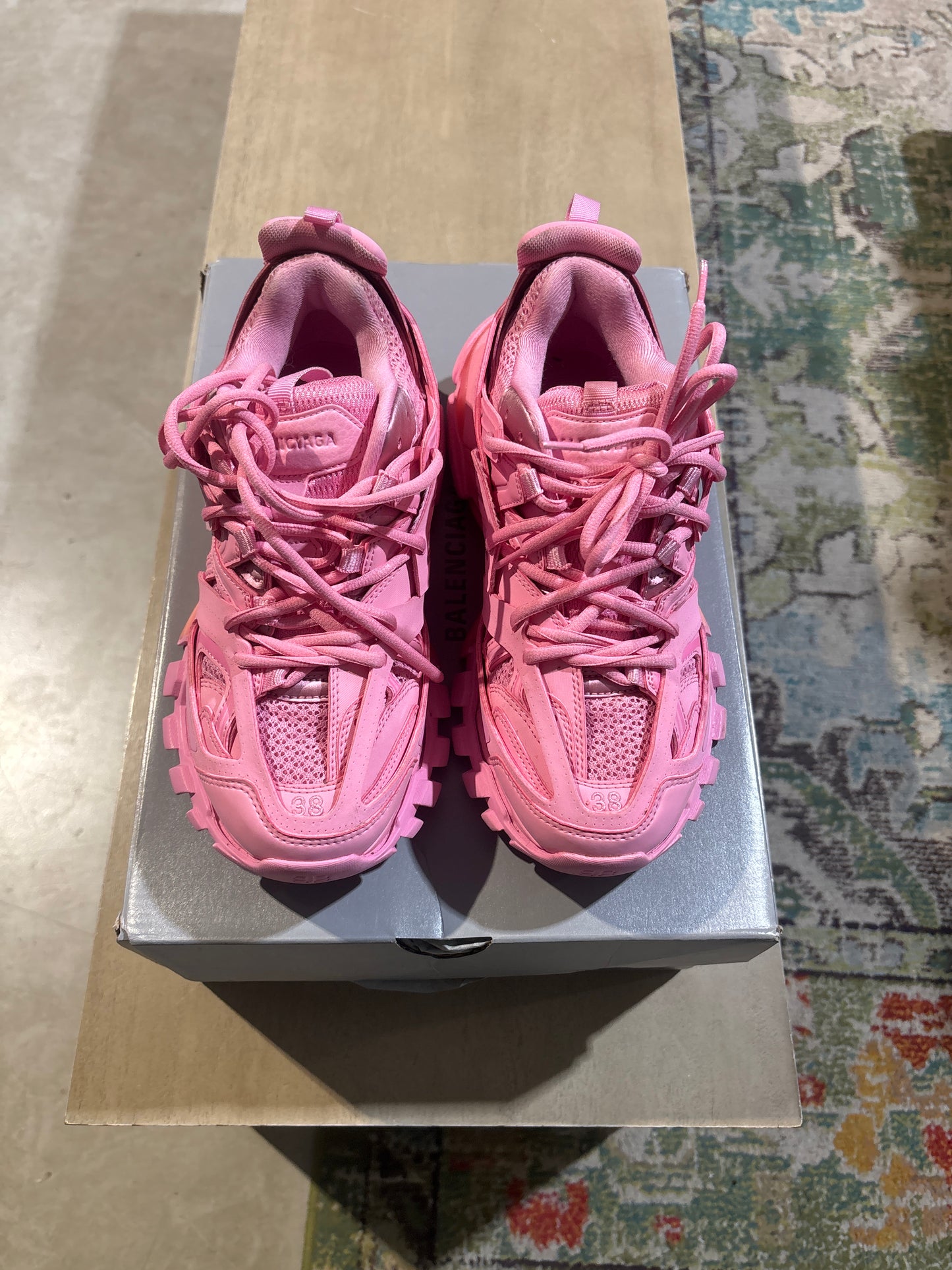 Balenciaga Pink/Pink Tracks Used Sz 5