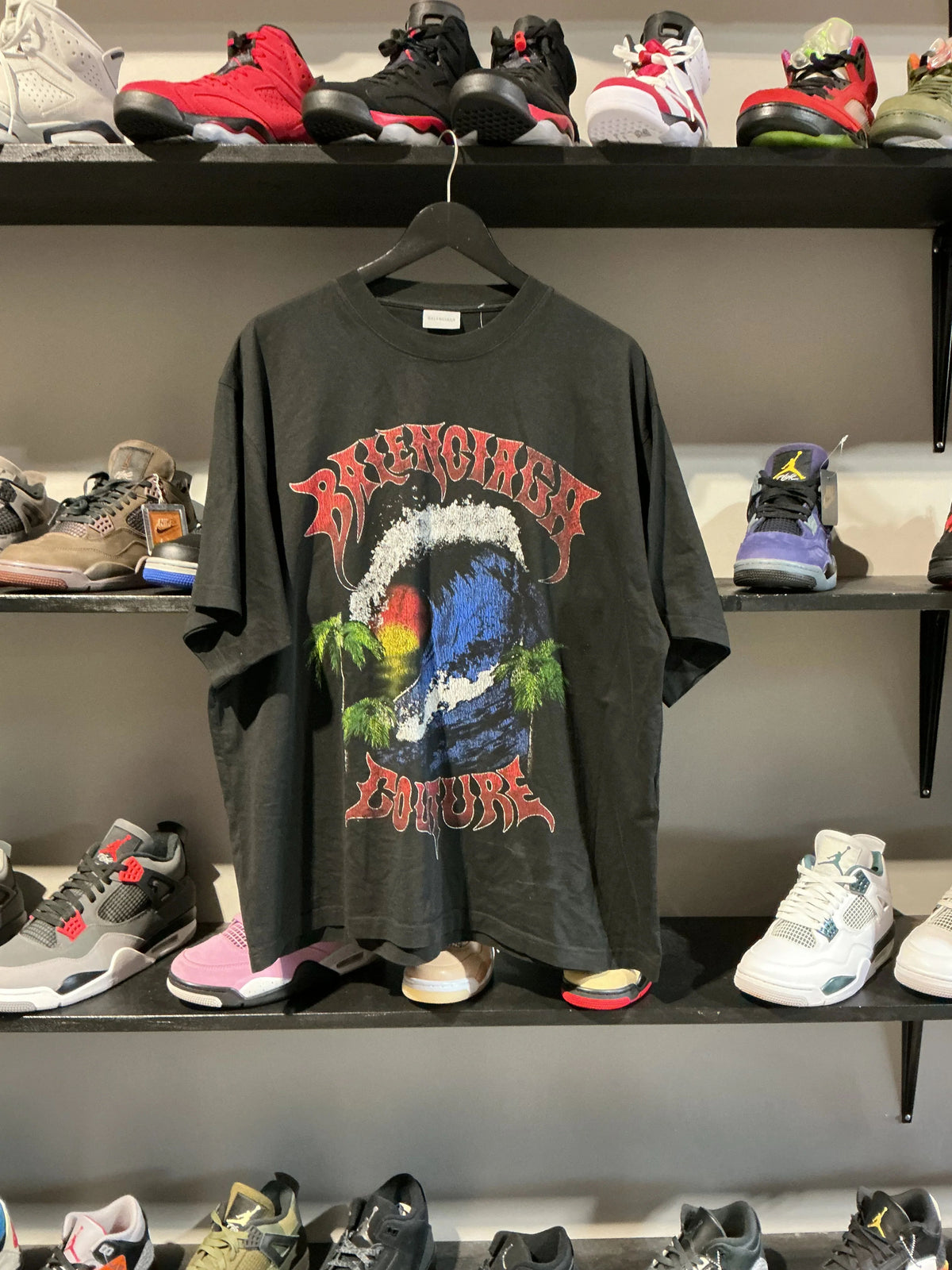 Balenciaga Couture Tee Black Sz L - Pre-Owned
