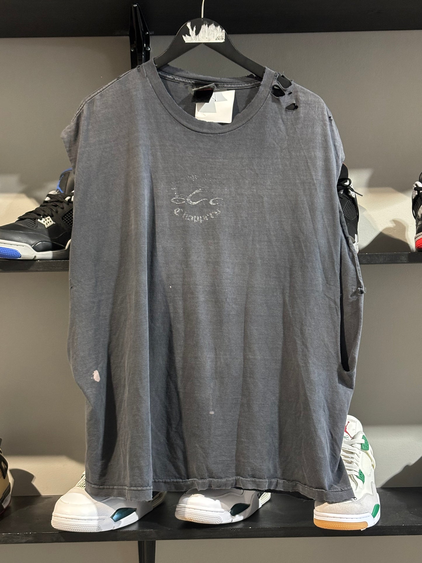 Vintage Trashed Orange County Chopper Cut Off