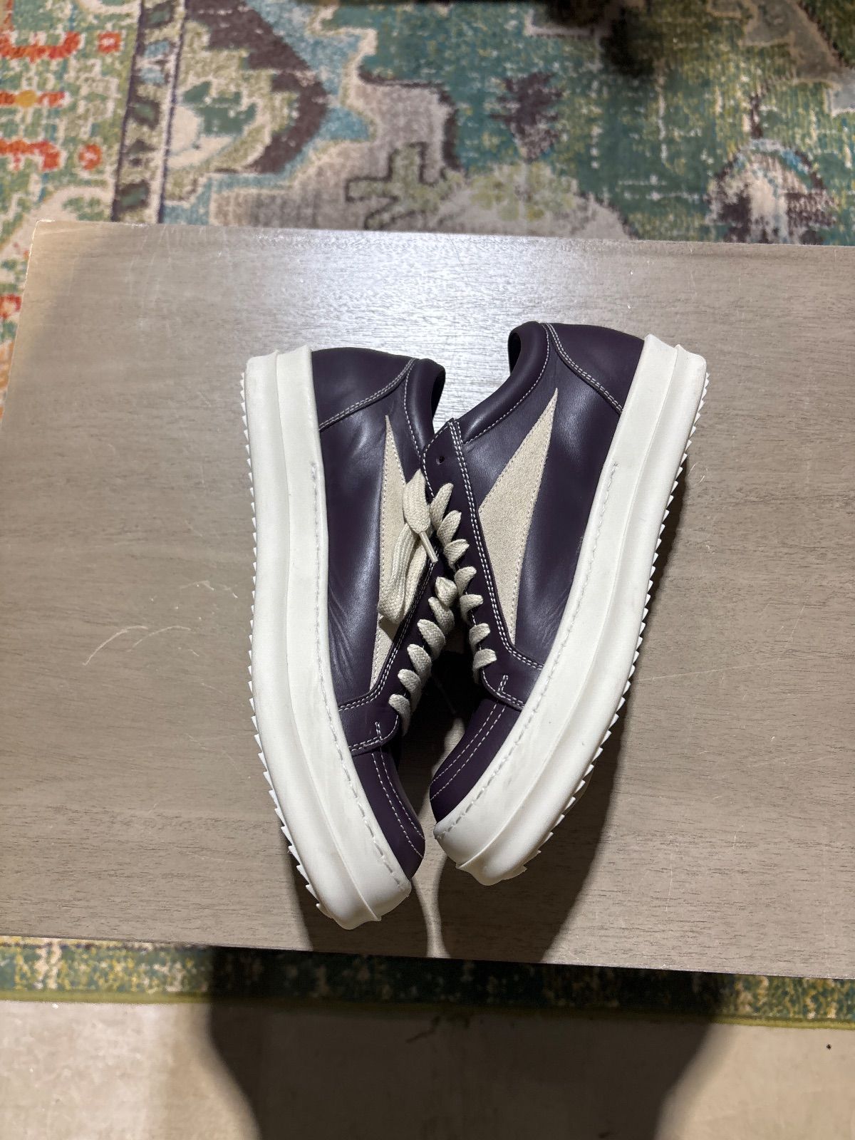 Rick Owens Vintage Sneaker Purple/White - Pre-Owned NB