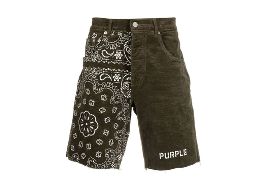 purple bandana shorts