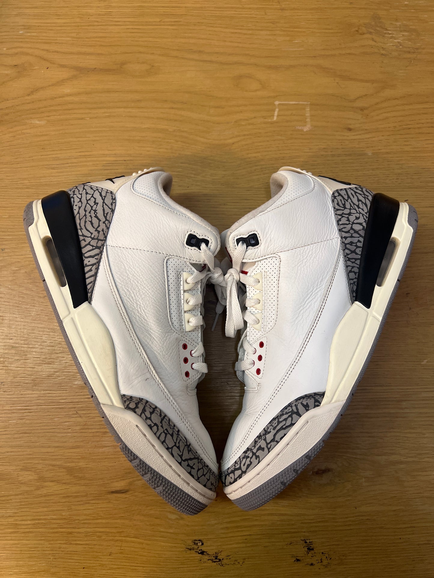 Jordan 3 white cement used Sz 12
