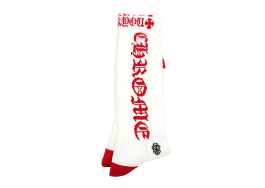 Chrome Hearts White/Red Socks
