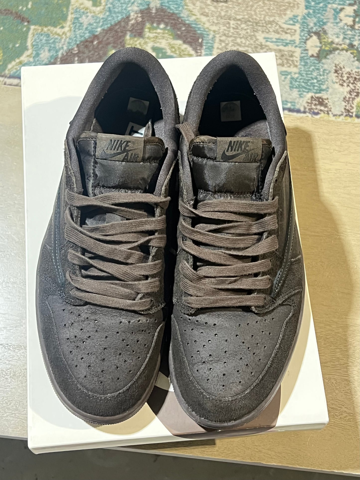Jordan 1 Travis Scott Velvet Brown Used Sz 11