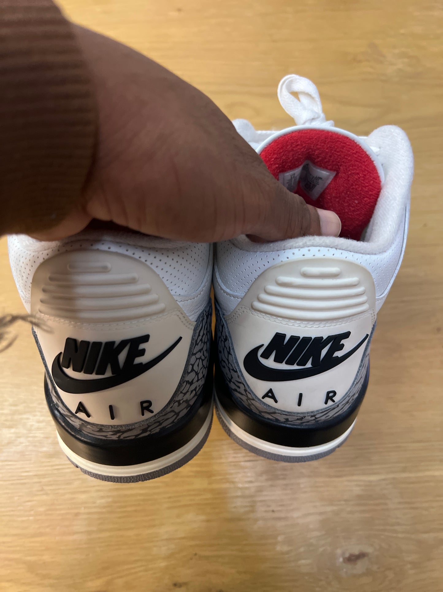 Jordan 3 white cement used Sz 12