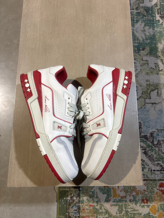 Lv White/Red 54 Trainers Used Sz 10 NB