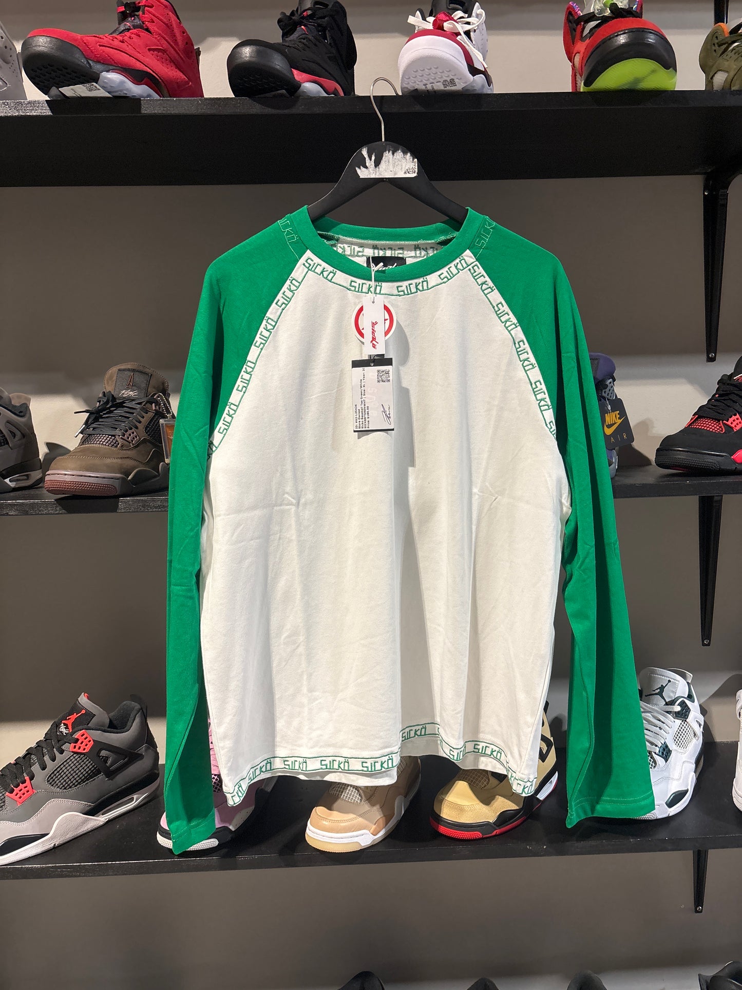 Sicko Baseball Tee Green/White