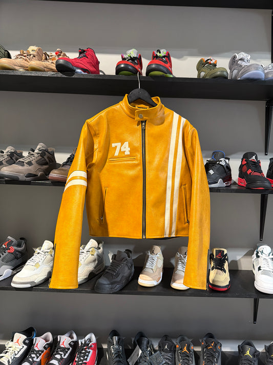 74 Is War Yellow Leather Jacket