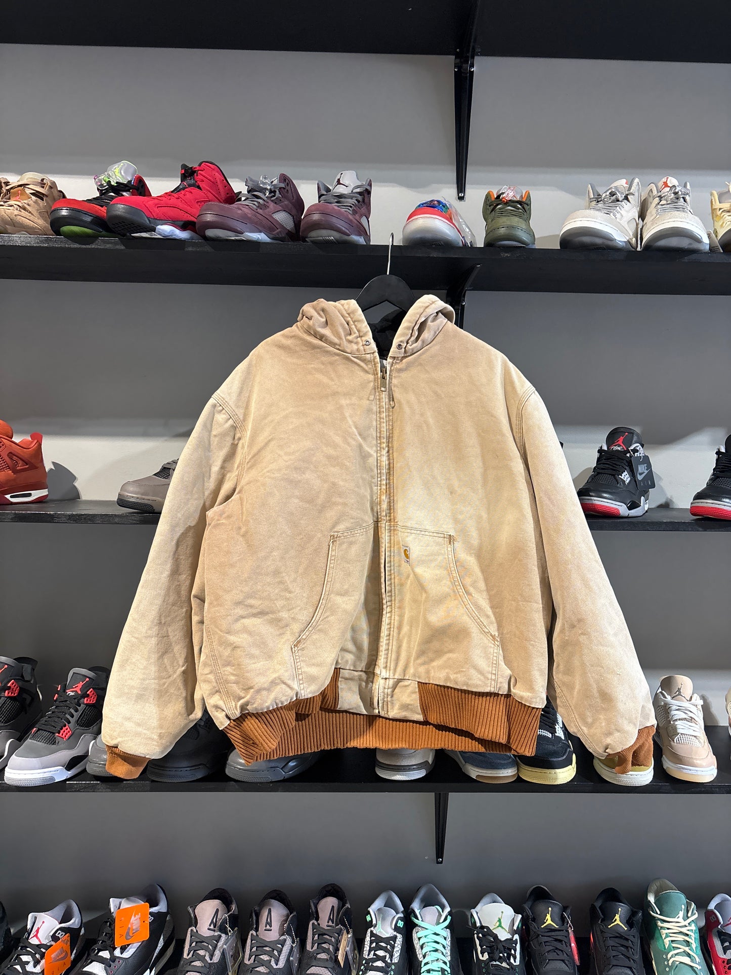 Vintage Light khaki Carhartt hooded jacket