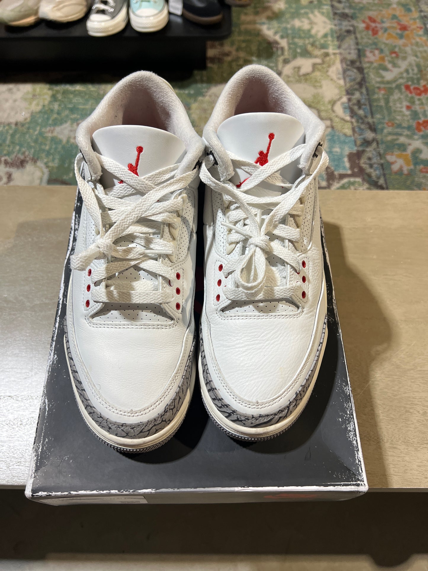 Jordan 3 White Cement Used Sz 9