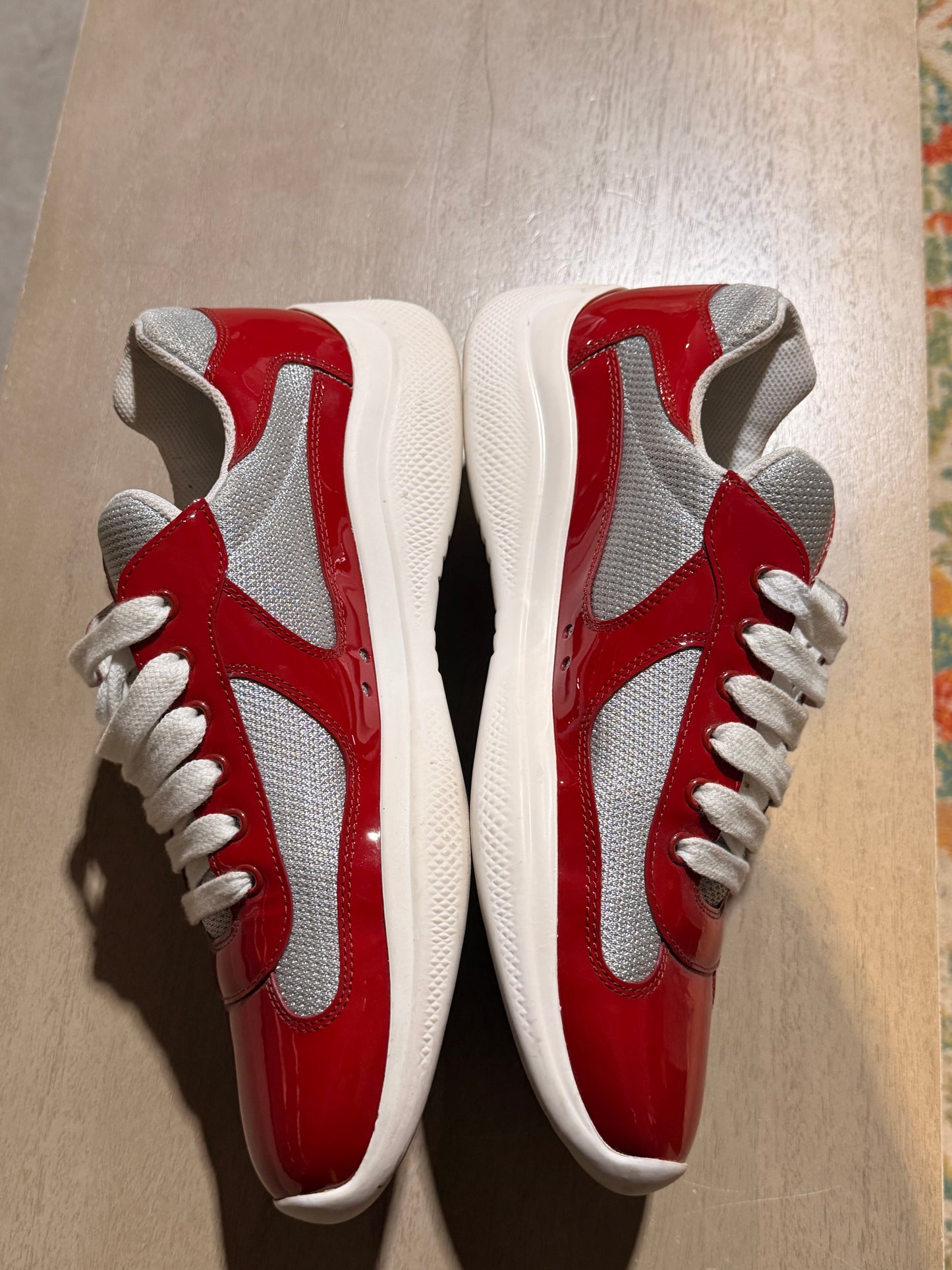 Prada Cup Red/White Used sz 9 NB