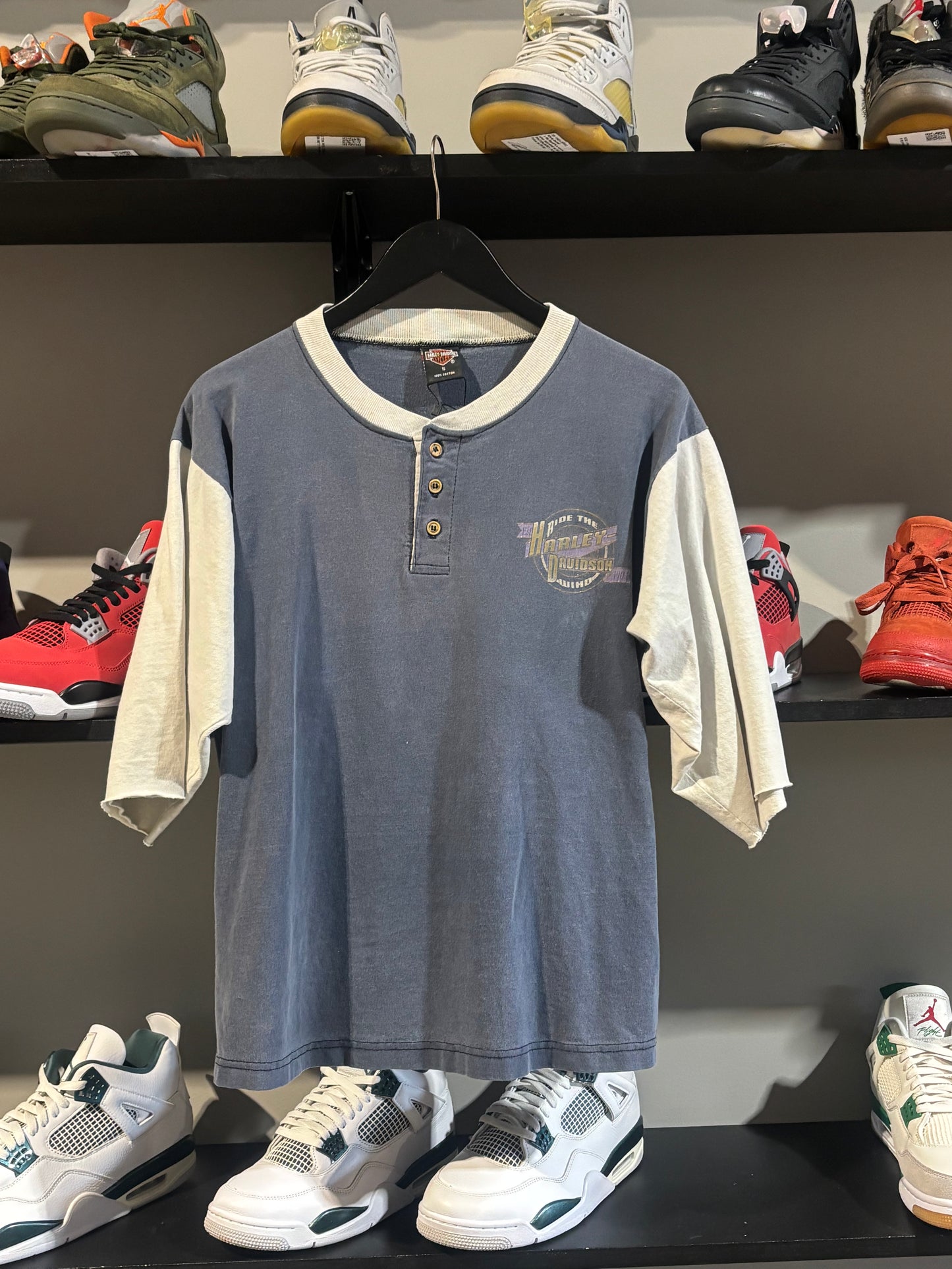 Vintage Harley 90s Button Up Tee