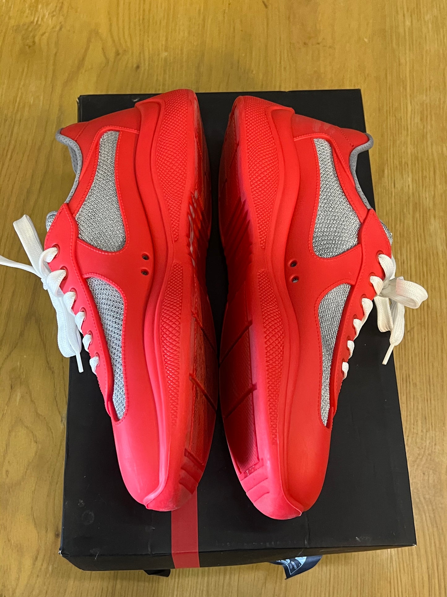 Prada Americas Cup Soft Rubber Red Used Sz 10