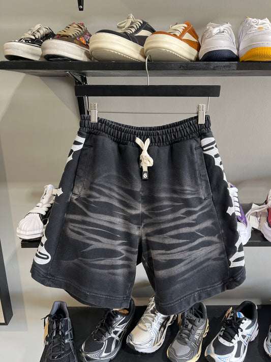 godspeed ash black and white shorts