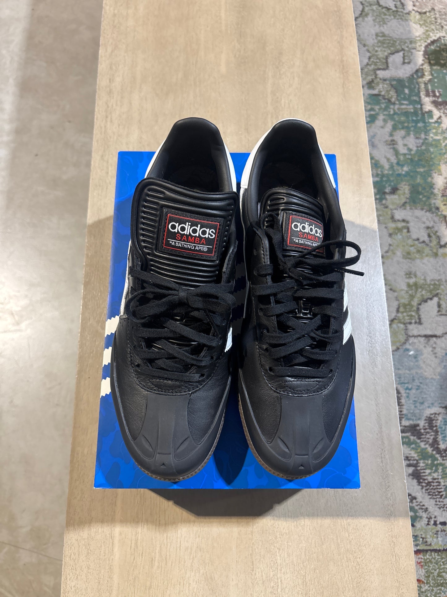 Adidas Bape Sambas Black/Gum Used Sz 10.5