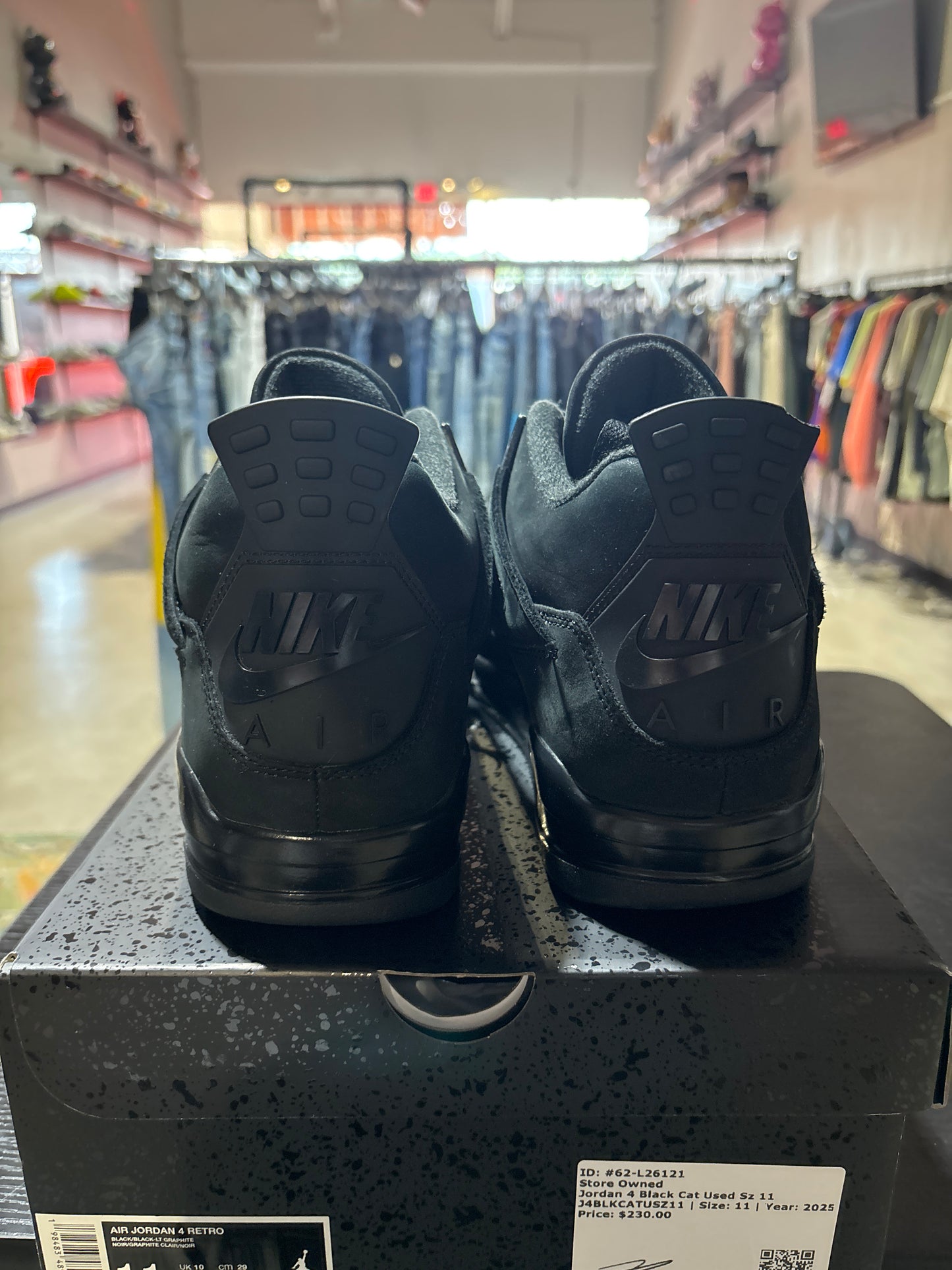 Jordan 4 Black Cat Used Sz 11
