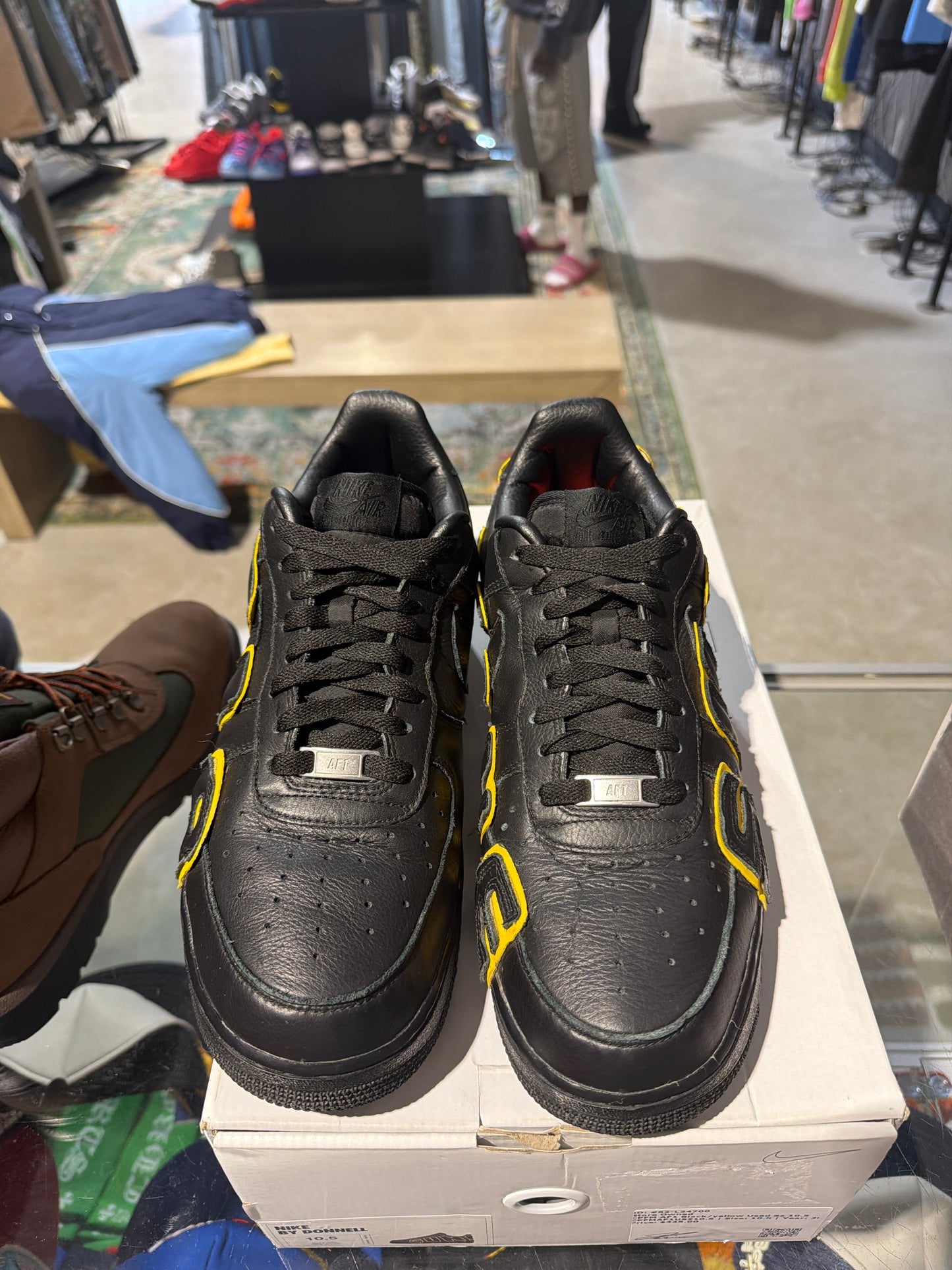 CPFM AF1 Black/yellow Used Sz 10.5