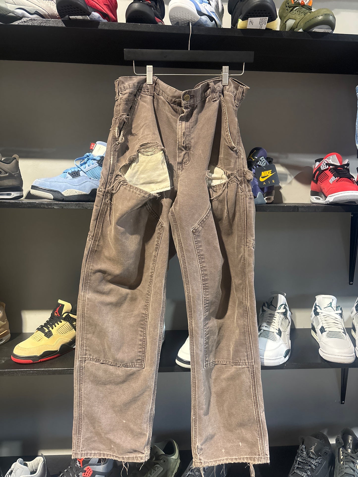Vintage Brown Carhartt Distressed Double Knees Sz34