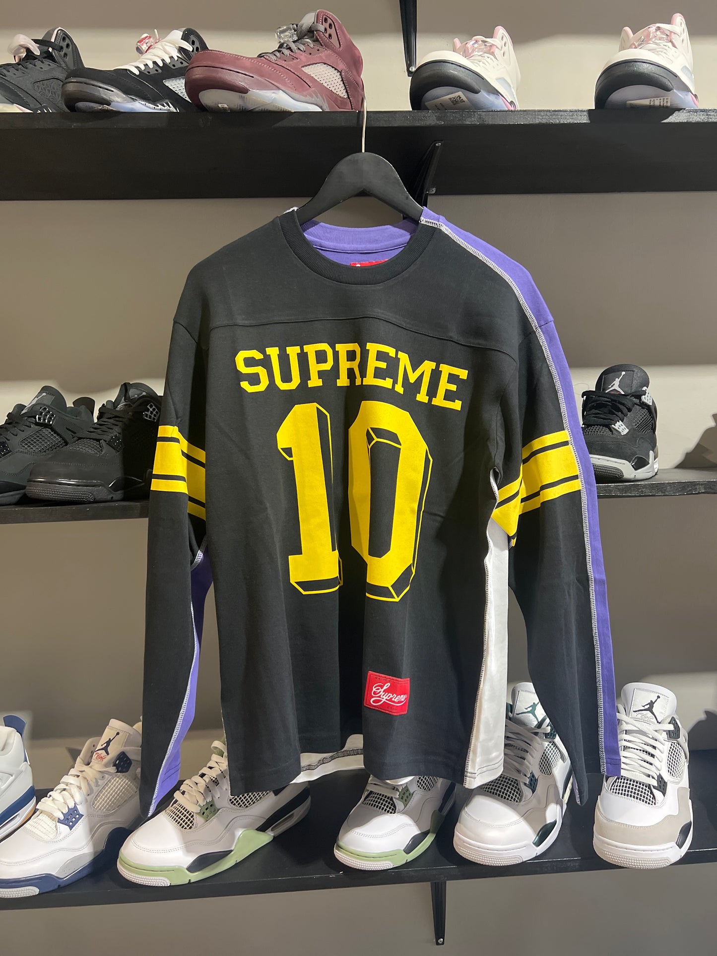 Supreme Split Jersey Black Yellow
