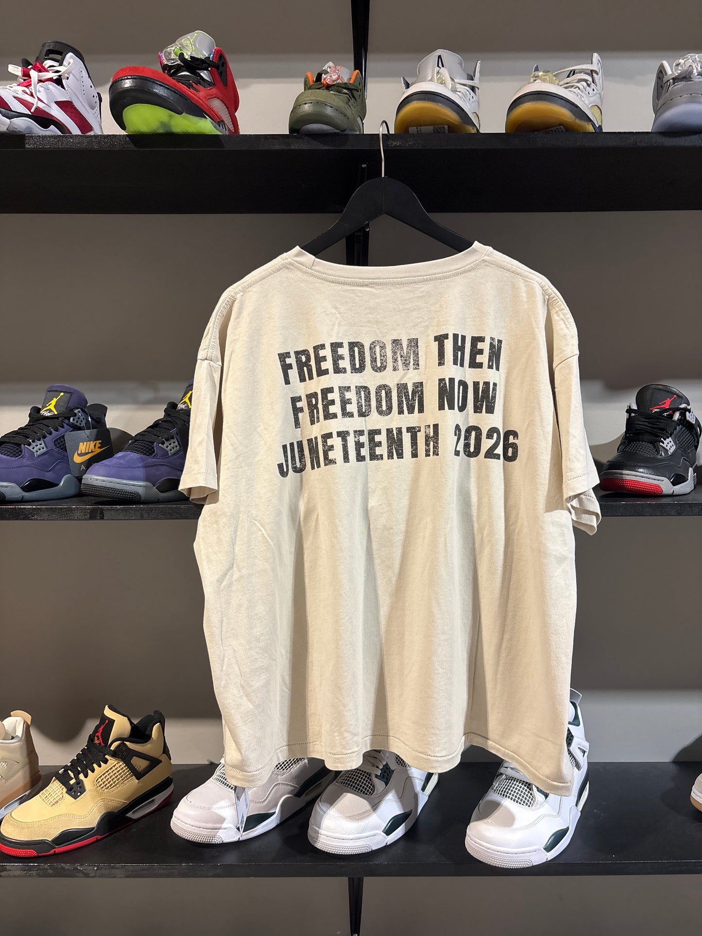 Juneteenth Black Panther Tee Cream