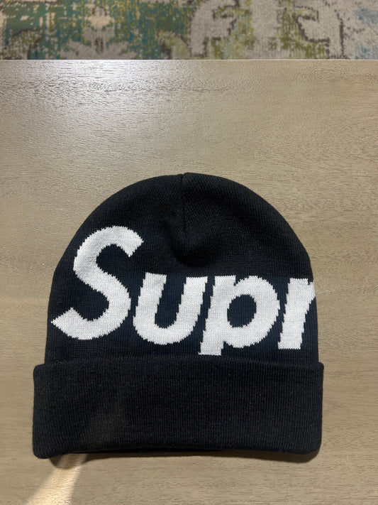 Supreme Big Logo Beanie Black